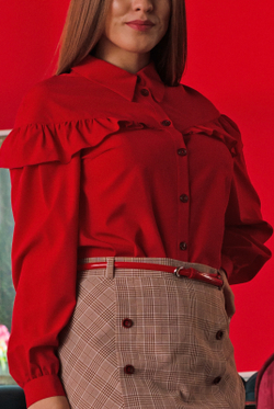 Блузка 2374ОИ, красный #176Кб092374ОИ