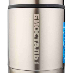 Термос для еды Biostal Авто (1 литр) с термочехлом, серебристый