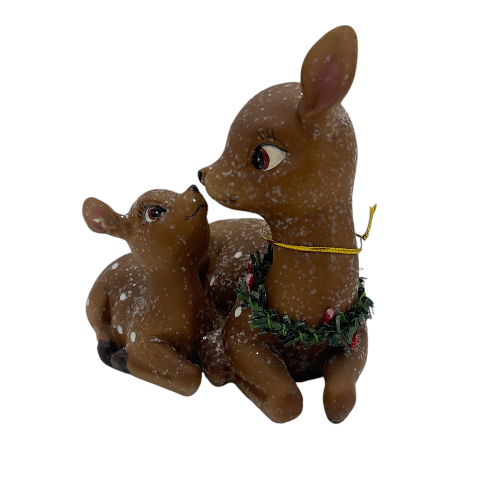 Оленёнок с мамой 16 см