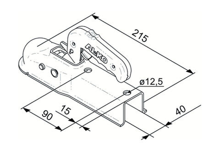 Замковое сцепное устройство AK 7 V PLUS-40 исполнение I, AL-KO