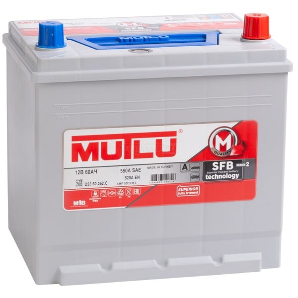 Аккумулятор автомобильный MUTLU Mega Calcium 60R (55D23L) 520 А обр. пол. 60 Ач