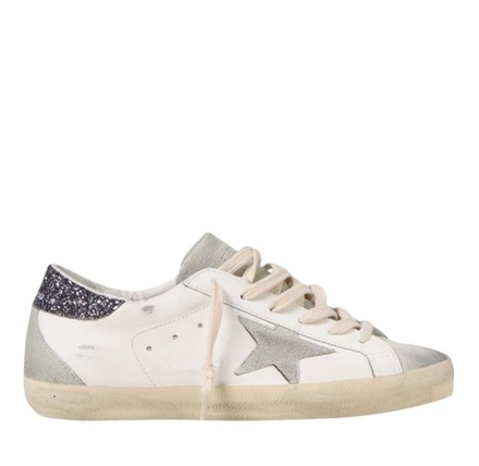 Golden Goose Super-Star “White Grey Glitter”