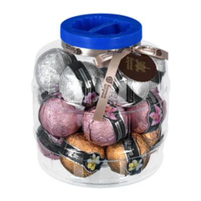Бурлящие шары для ванны перламутровые в фольге (бурбонская ваниль, сладкий миндаль, дикая орхидея) в пластиковой банке, 120 г 