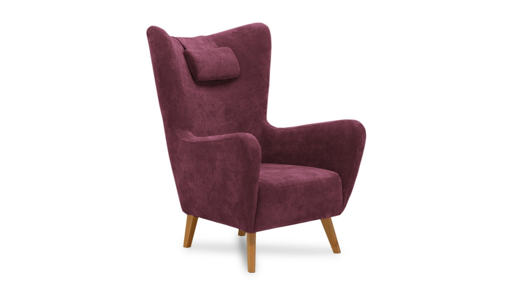 Кресло Лестер 2 Vivaldi 35 77*91*107 см, Фиолетовый Велюр Нераскладной Фиеста