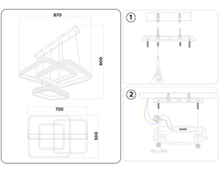 Ambrella Подвесной светодиодный светильник с пультом Original FA6165
