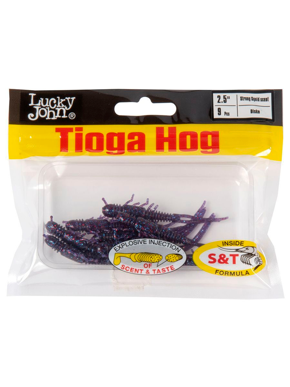 Виброхвосты съедобные искусственные LJ Pro Series TIOGA HOG 2.5in (06.35)/S13 9 шт. в упак.