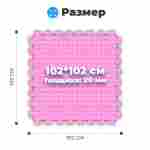 ЭВА-плитка зелёно-жёлтая 102×102×2 см - мягкий коврик-пазл, ромбы, 10 шт.