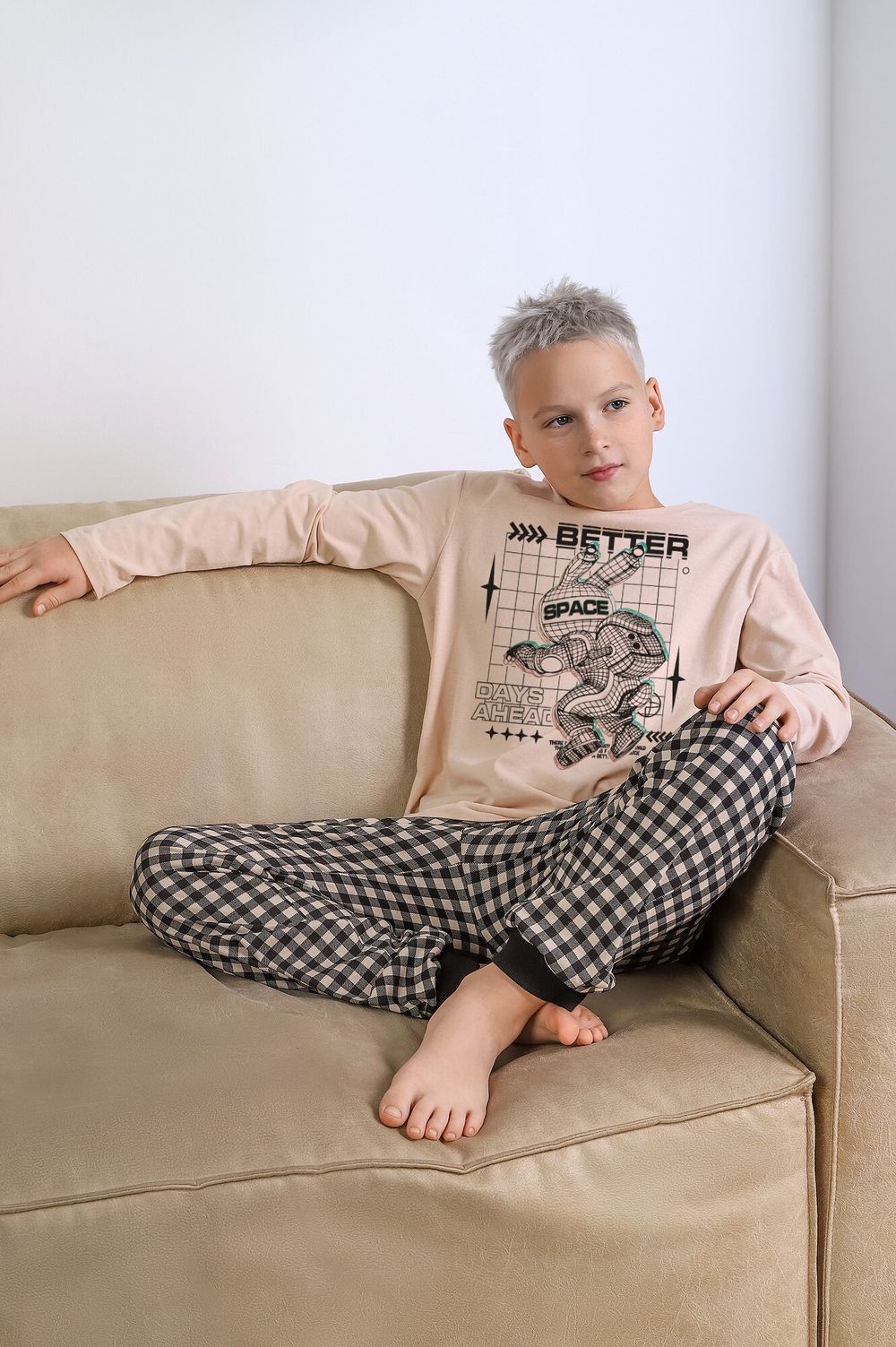 Пижама для мальчика Отдых-1 Виотекс БЕЖЕВЫЙ