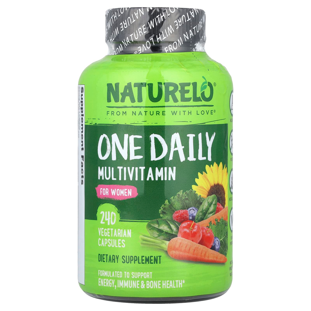 NATURELO, One Daily, мультивитамины для женщин, для приёма один раз в день, 240 вегетарианских капсул