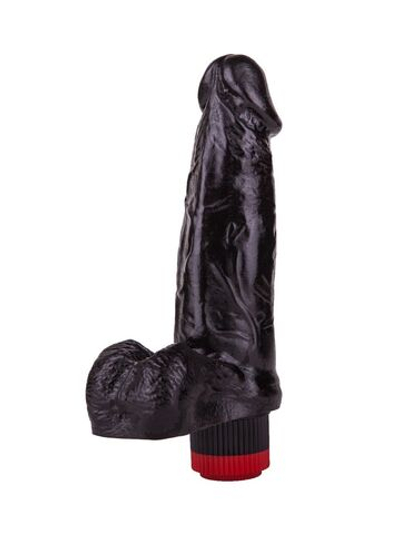 Чёрный виброфаллос со встроенным пультом - 16,5 см. (Цвет: черный)
