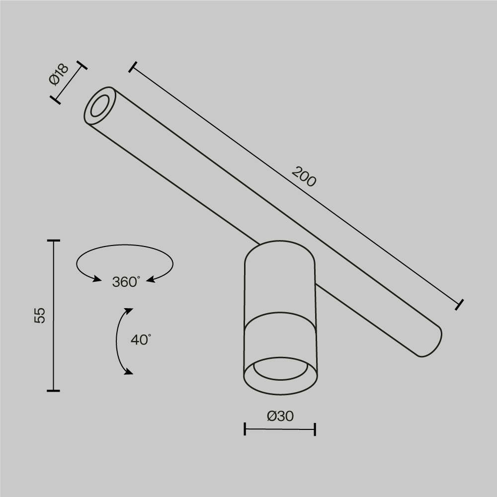 Светильник Technical C103CL-5W3-6K-BS