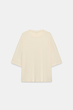 ZARA ТОП С РУКАВАМИ «ЛЕТУЧАЯ МЫШЬ», ЦВЕТ СЛИВОЧНОГО МАСЛА