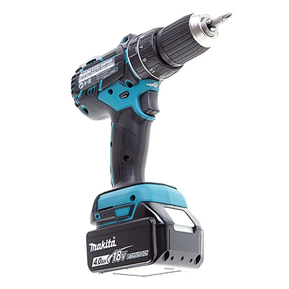 Makita DHP480RME угловая шлифовальная машина (2 x 4 Ач, ЗУ)