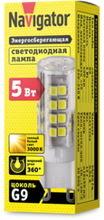 Лампа светодиодная Navigator NLL-P 220V G9 5W 3000K 27110