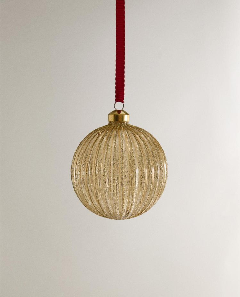 ZARA HOME ЕЛОЧНОЕ УКРАШЕНИЕ В ПОЛОСКУ С БЛЕСТКАМИ, ЗОЛОТИСТЫЙ