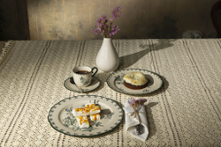 Тарелка плоская 22.5см Дымов Керамика Цветущий боярышник