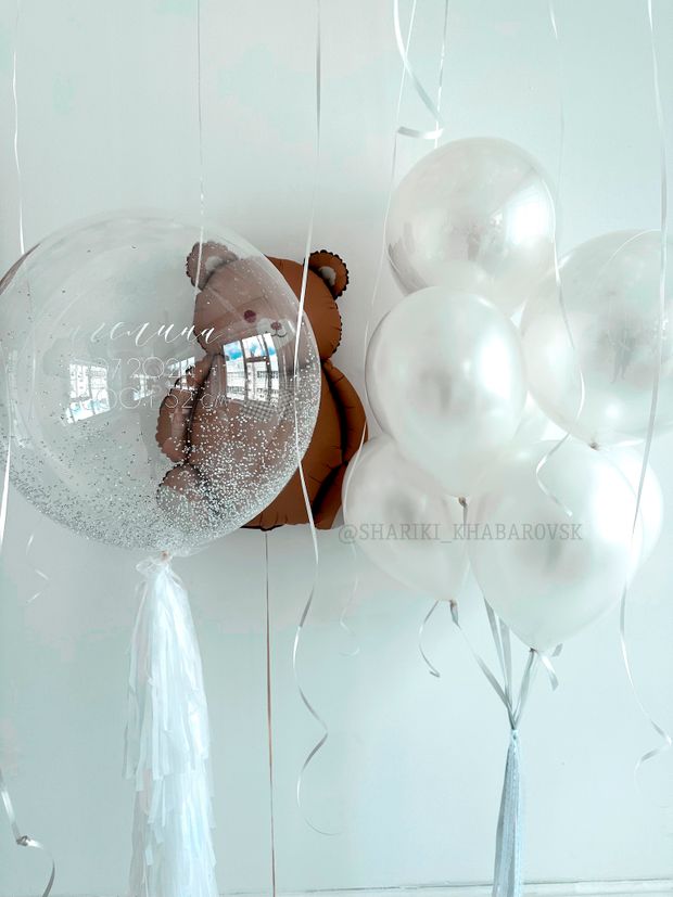 Воздушные шары на выписку для девочки №8107