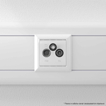 Розетка TV-FM-SAT модульная, "Avanti", "Белое облако", 2 модуля