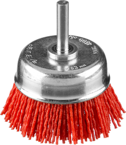ЗУБР 63 мм, нейлоновая проволока, чашечная щетка для дрели, Профессионал (35165-063)