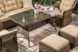 Стол садовый плетеный из искусственного ротанга OPAL 150 см