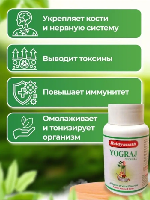 Йогорадж Гуггулу Baidyanath 120 таблеток