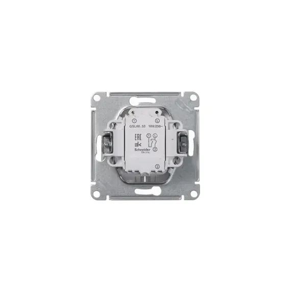 Выключатель 2-кл. СП Glossa 10А IP20 (сх. 5а) 10AX с подсветкой механизм бел. SE GSL000153