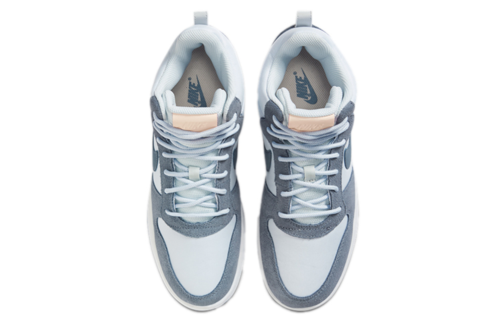 Nike Court Borough Mid Prem Vintage Half Plate Shoes Women's Grey and Blue Powder