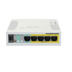 MikroTik RB260GSP (CSS106-1G-4P-1S) Коммутатор RouterBOARD 260GSP 1xSFP, 5x10/100/1000 Gigabit Ethernet, PoE with indoor case and power supply