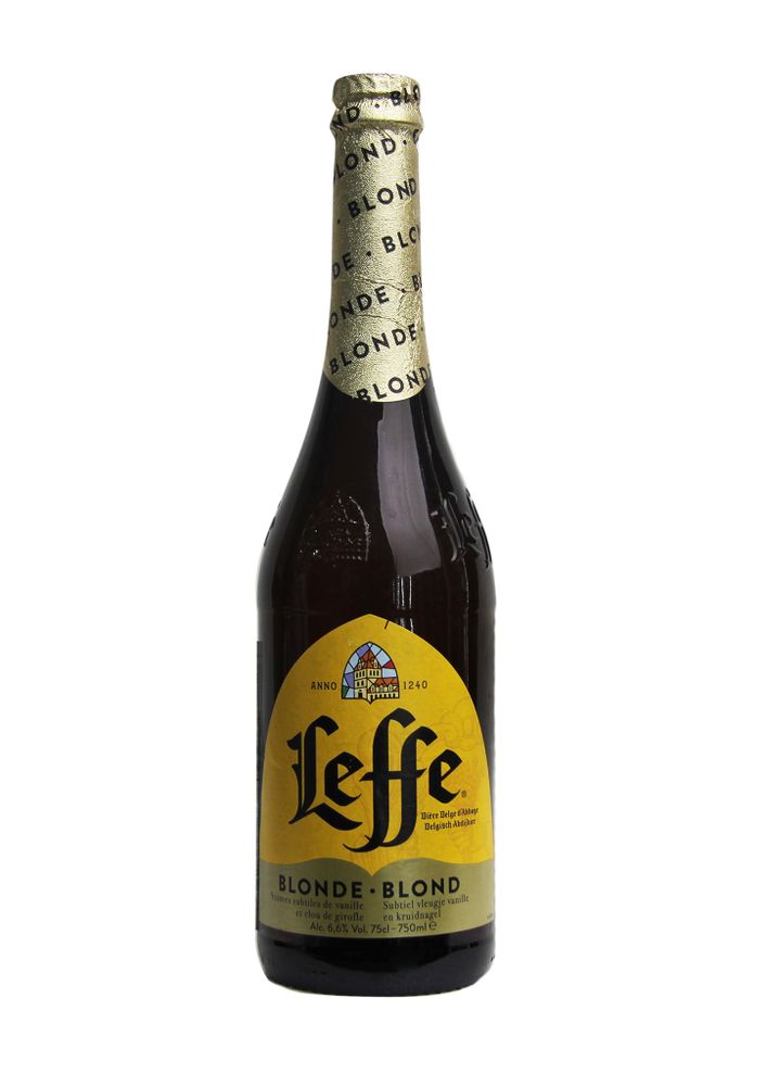 Пиво &quot;Leffe Blonde&quot; светлое пастеризованное 0.75 л.ст/бутылка