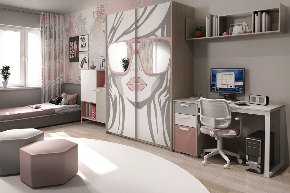 Полка навесная НП1 LIBERTY PINK (Либерти пинк)