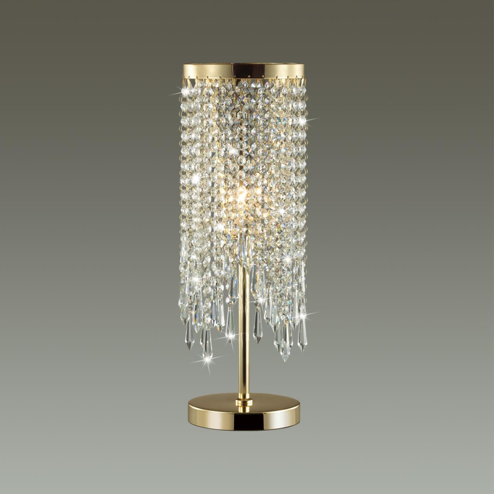 5028/1T MODERN ODL23 619 золотой/прозрачный металл/хрусталь Настольная лампа E14 1*40W CHOKKA