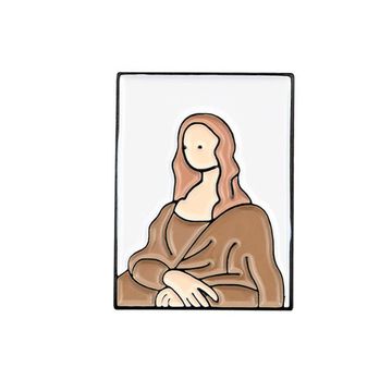 Значок металлический на одежду/Пин. Мона Лиза