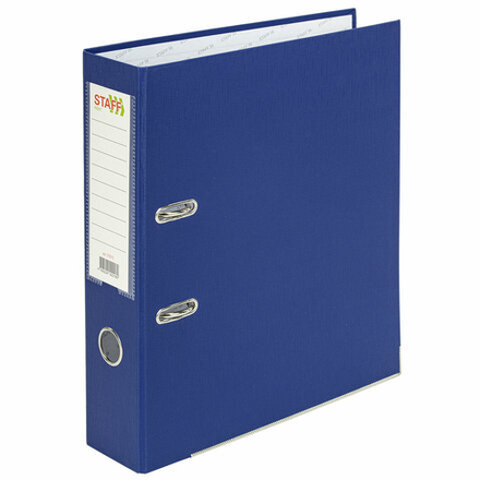 Папка-регистратор STAFF "Profit" с покрытием из ПВХ, 75 мм, с уголком, синяя, СЪЕМНЫЙ МЕХАНИЗМ, 272013