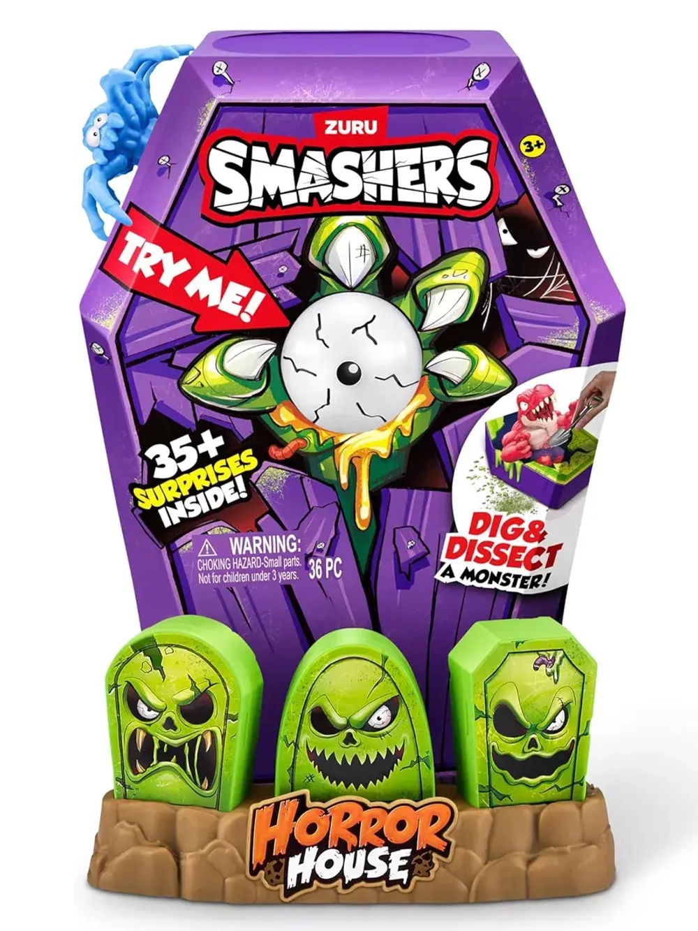 Игрушка сюрприз Zuru Smashers Horror House гроб голубой