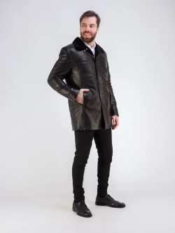 Дубленка мужская натуральная с мехом куртка зимняя Турция