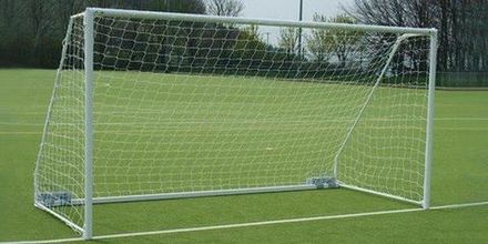 Ворота футбольные игровые 7,32х2,44 компл без сетки сертификат