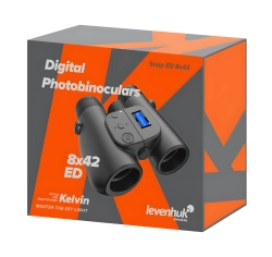 Фотобинокль цифровой Levenhuk Kelvin Snap ED 8x42 - упаковка с логотипом