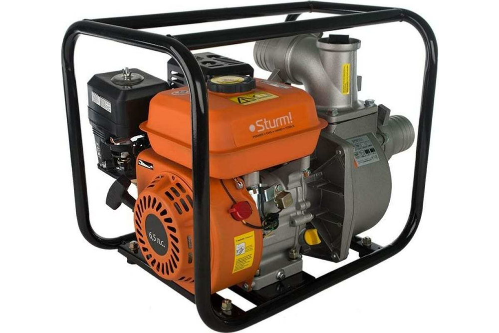 БЕНЗИНОВАЯ МОТОПОМПА STURM! 7ЛС, 4-Х ТАКТ.1000Л/МИН ЧАСТ D=28ММ D=80ММ BP8710GV