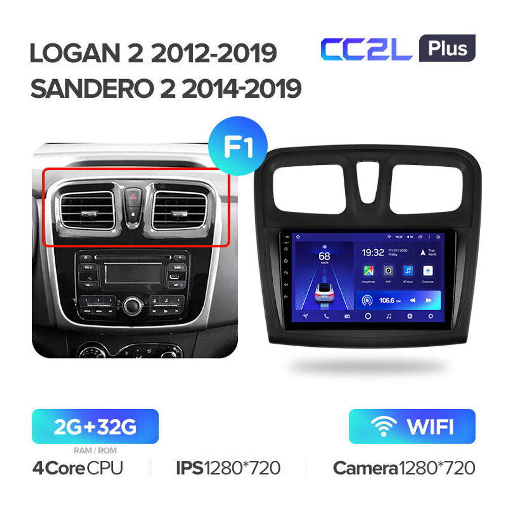 Teyes CC2L Plus 9" для Renault Logan 2012-2019