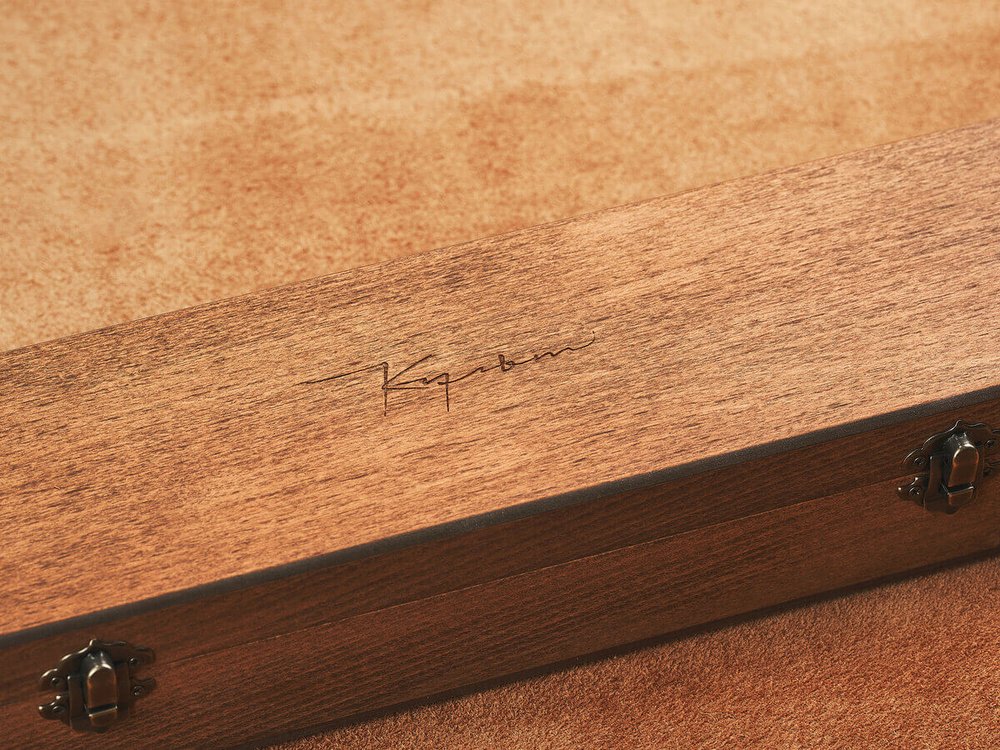 Якутский нож "Амга", сталь Х12МФ, рукоять черный мореный граб / орнамент