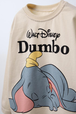 ZARA ЛОНГСЛИВ С ПРИНТОМ © DISNEY, ЦВЕТ СЛИВОЧНОГО МАСЛА