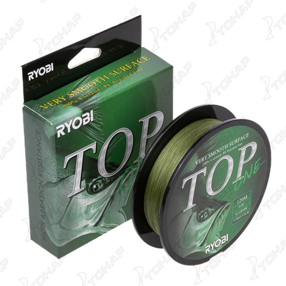 Шнур TOP PE4X-120M 0.6/d-0.128mm Dark green Ryobi