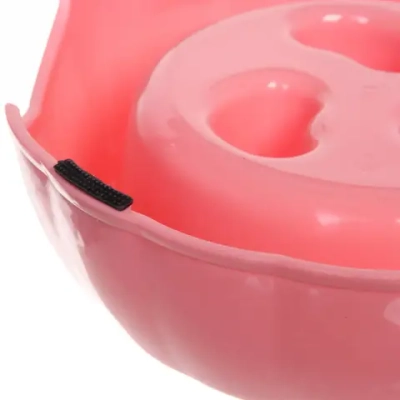 Миска пластиковая для медленного кормления «Зиг-Заг» 21*6,5см цвет розовый