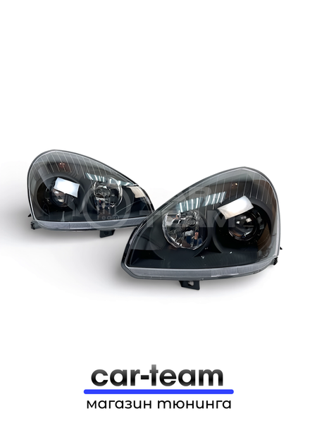 Фары на Лада Приора 2 (21704, 21724) передние с Bi LED модулями 2.5 дюйма, черная маска (под ключ)