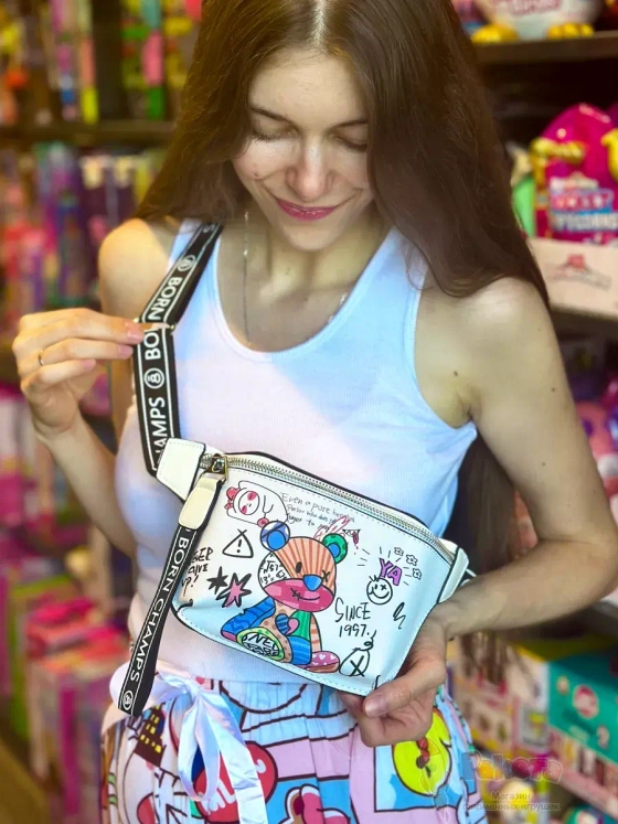 Сумка для девочки подростка на плечо бананка на пояс