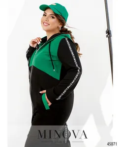 Костюм 8-315-зелёный-чёрный Minova