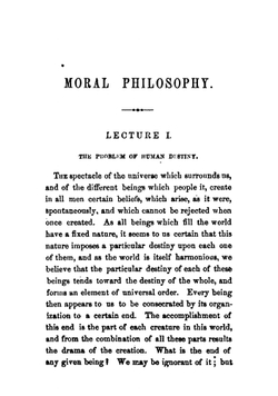 Moral philosophy: extracts from Jouffroy | Théodore Simon Jouffroy