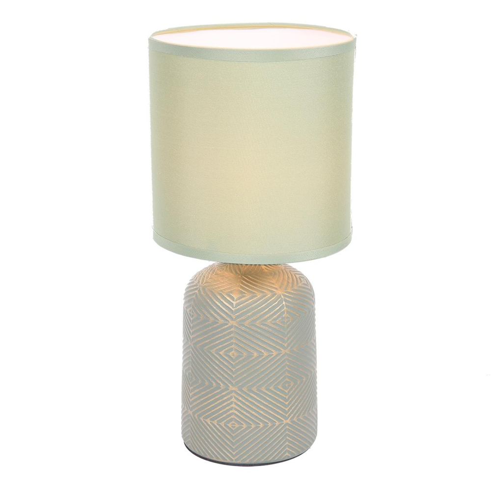 8222/1T MODERNI LN26 495 зеленый, керамика/текстиль Настольная лампа Е27 1*60W 220V NIANA