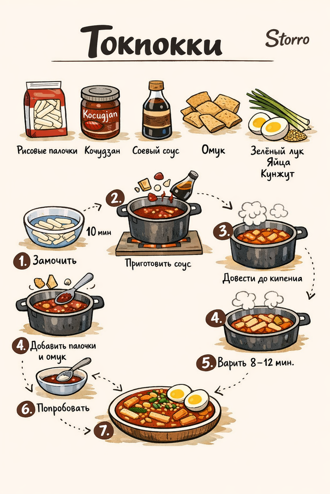 Рисовые палочки Токпокки Mizhiyuan 400 г