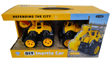 Набор машинок - конструктор DIY CAR "Строительная спецтехника"